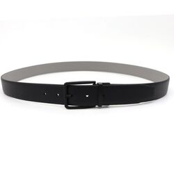 Classic and Timeless: Genuine Black Leather Cow Belt - A Versatile Accessory for Any Occasion, 120cm