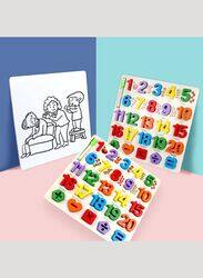 Alphabet and Number Puzzle, Kids Early Development Toy, 3D Wooden Alphabet and Number set