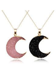 Grey Moon Alloy Link Chain Necklace for Women - Add a Touch of Celestial Charm