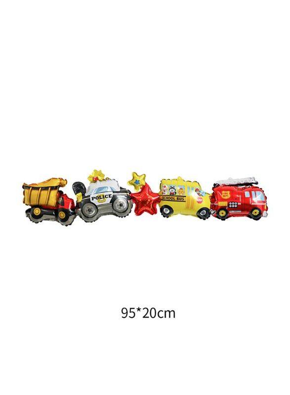 5 pc Birthday Party Balloons Large Size Vehicles Foil Balloon Adult & Kids Party Theme Decorations for Birthday, Anniversary, Baby Shower, Blue