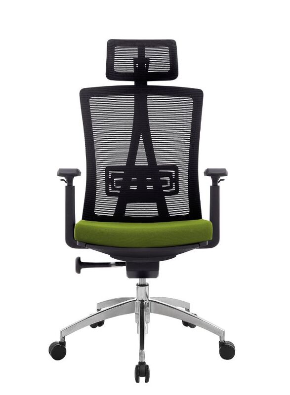 Modern Ergonomic Office Chair with Adjustable Headrest, Armrest and Footrest for Office Executives and Managers, Green