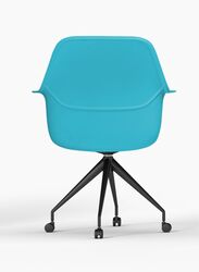 Multi-Purpose Visitor Chair Upholstered Seat and Back, Blue