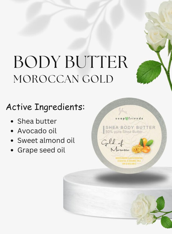 Soap&Friends Moroccan Gold 80% Shea Butter Moisturizer with Avocado Oil - 200 ml