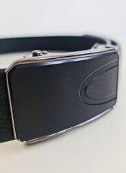 Mens Leather Strap Belt Mens Pin Buckle Luxury Waistband, Black