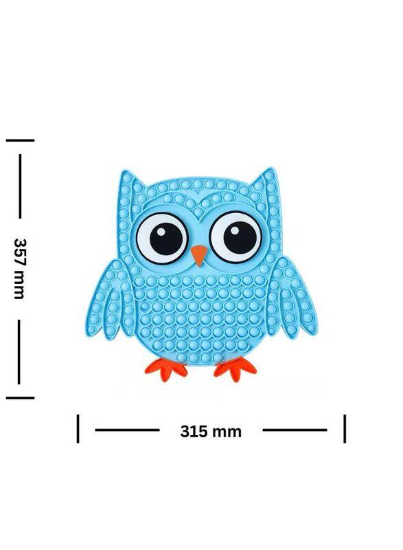 Push Pop Bubble Fidget Toy, Silicone Animal Sensory Squeeze Toy, Stress Relief, Anti-Anxiety, ADHD, Autism, Special Fidget Popper Gift for Kids and Adults, Owl A