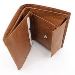 R Roncato Leather Wallet, Equipped With Spaces for Credit Cards, Documents in Card Format and Banknotes, Camel