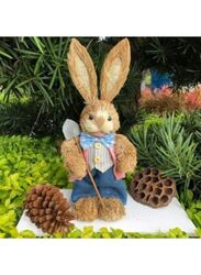 35cm Handmade Straw Rabbit Straw Bunny for Easter Day Artificial Animal Home Furnishing Shop Decoration, Bunny 14