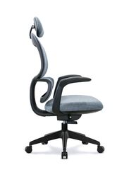 Modern Executive Ergonimic Office Chair With Headrest, Black Base for Office, Home and Shops, Grey