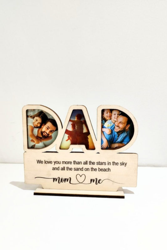 Fathers Day Wooden Photo Frame for desk