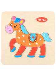 Wooden Puzzles for Kids Boys and Girls Animals Set Cow & Horse