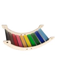 Wooden Ranibow Colored Rocker Balance Board for Kids aged 2 to 9, Wooden Kid's Furniture toy for Active Play