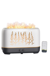 PureBliss White Wood Color Diffuser: Serenity and Aromatherapy in Elegant White with RC
