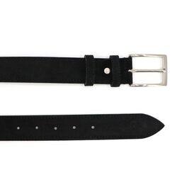 Upgrade Your Look with R RONCATO Black Suede Leather Belt - A Timeless Accessory for Every Occasion, 125cm