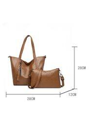 Women Tote Bag PU Leather Shoulder Bags Fashion Bags Large Capacity Handbags with Adjustable Shoulder Strap, Brown