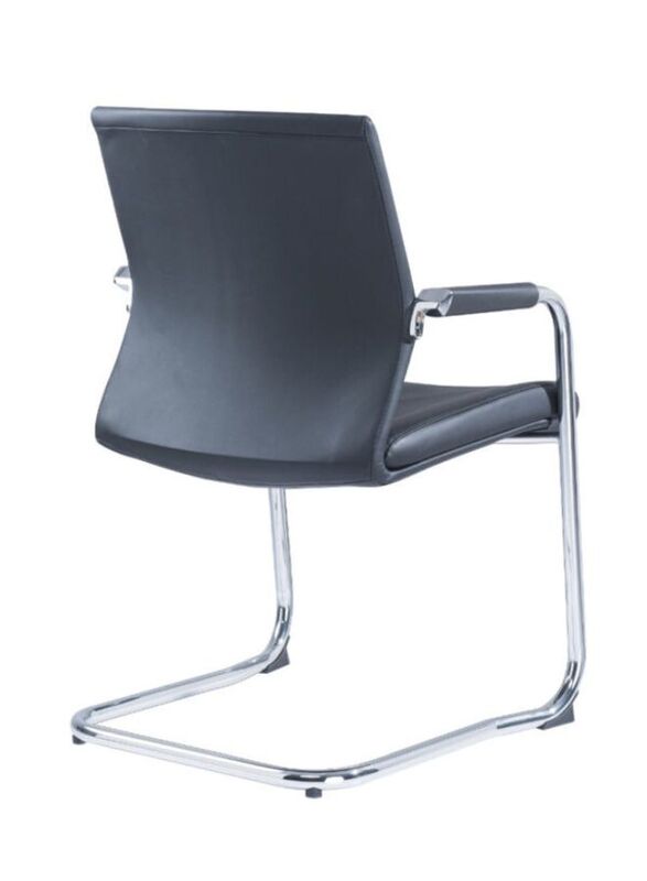Executive Cantilever Office Chair, PU Leather - Black