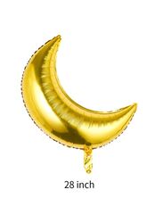 1 pc 28 Inch Birthday Party Balloons Large Size Moon Foil Balloon Adult & Kids Party Theme Decorations for Birthday, Anniversary, Baby Shower, Gold