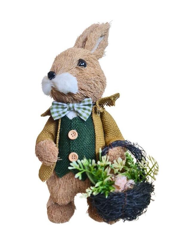 

Generic Fatio 27 cm Easter Bunny Simulation Straw Rabbits Ornament Crafts Decoration for Yard Sign Garden, Living Room, Bedroom