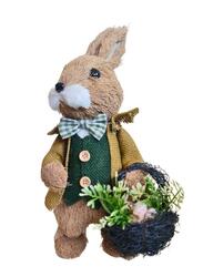 Fatio 27 cm Easter Bunny Simulation Straw Rabbits Ornament Crafts Decoration for Yard Sign Garden, Living Room, Bedroom
