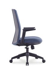 Middle Back Ergonomic Office Chair Without Headrest for Office, Home Office and Shops, Blue