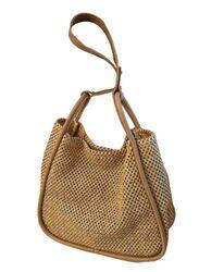 Fashionable Large Capacity Light Brown Straw Bag for Women - The Perfect Accessory for Everyday Style, Brown