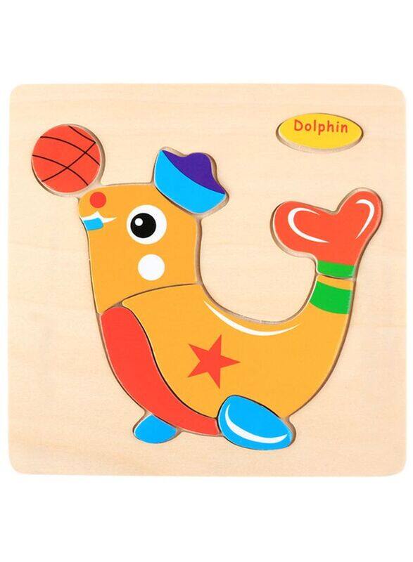 

Generic Wooden Puzzles for Kids Boys and Girls Animals Set Dolphin