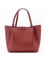 Effetty Made in Italy leather bag with Shoulder Strap for women, With Small Bag Inside, Made of genuine leather for Party, Casual And Professional Use, Red