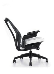 Office Furniture, Ergonomic Medium Back Office Chair Mesh Swivel Office Chair with Black Frame, Grey