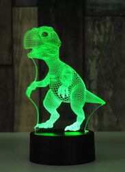 3D Dinosaur Shape Night Light Touch Table Desk Optical Illusion Lamps 7 Color Changing Lights Home Decoration Xmas Birthday Gift