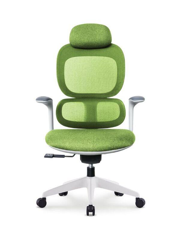 

Generic Modern Executive Ergonimic Office Chair With Headrest, White Frame for Office, Home and Shops, Green