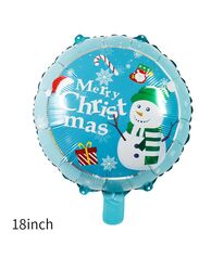 1 pc 18 Inch Christmas Party Balloons Large Size Snowman Blue Foil Balloon Adult & Kids Party Theme Decorations for Birthday, Anniversary, Baby Shower