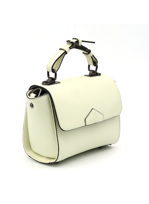 Effortlessly Chic: Our Cream Cow Leather Handbag for Women