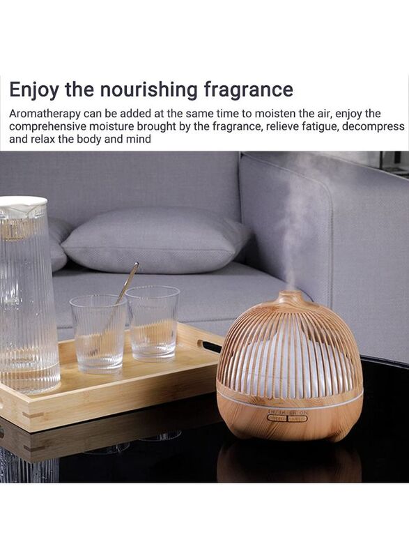 Essential Oil Diffuser 500ml Aromatherapy aroma diffuser ultrasonic humidifier with 7 color LED & remote control, Timer, Waterless Auto-Off, Black