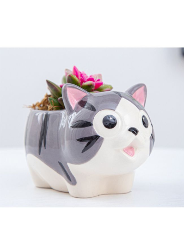 Cute Succulent Planter, Succulent Pots with Drainage Hole Flower Plant Pot Cartoon Ceramic Tiny Pot for Indoor Mini Flower Planters Cactus Container 1 Pc