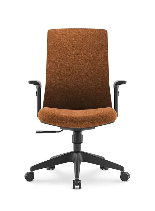 Middle Back Ergonomic Office Chair Without Headrest for Office, Home Office and Shops, Orange