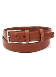 Men's calf leather belt made in Italy. Classic one-seam style. 115 cm Long and 35 mm wide, front calfskin and rear split leather