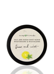 Soap&Friends Lime with Mint Salt Body Scrub - Deep Cleanse for Sauna and Steam Bath - 50g