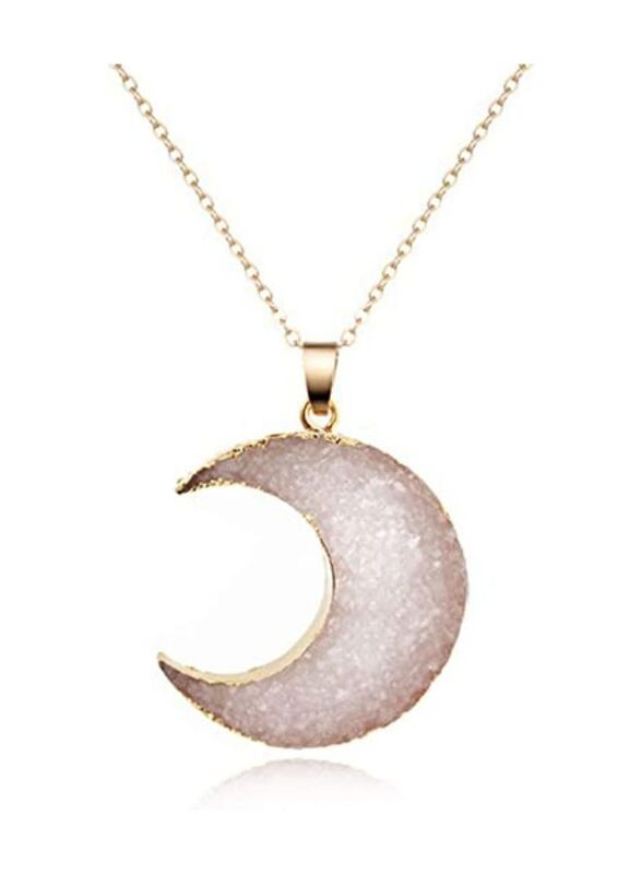 Silver Moon Alloy Link Chain Necklace for Women - Add a Touch of Celestial Charm