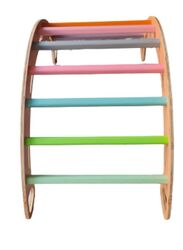 Wooden Rainbow Colored Arch Climbers for kids, Climbing and Rocking Wooden Chair set for kids aged 2 to 8, kid's Furniture set for Home, Nursery and Play Area