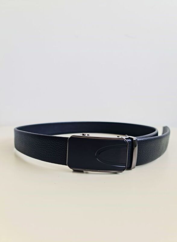 Mens Leather Strap Belt Mens Pin Buckle Luxury Waistband, Black
