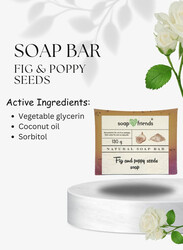 Fig and Poppy Seeds Soap Sensation, Moisturizing Soap Bar with Fig Aroma for Daily Cleansing,130g