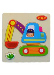 Wooden Puzzles for Kids Boys and Girls Vehicle Set Digger & Ambulance