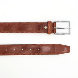 Classic and Timeless: Genuine Brown Leather Cow Belt - A Versatile Accessory for Any Occasion, 115cm