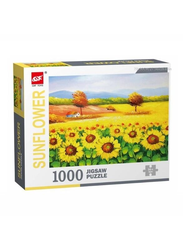 1000 Piece Sunflower Field Jigsaw Puzzle with Unique Artwork for Kids And Adults