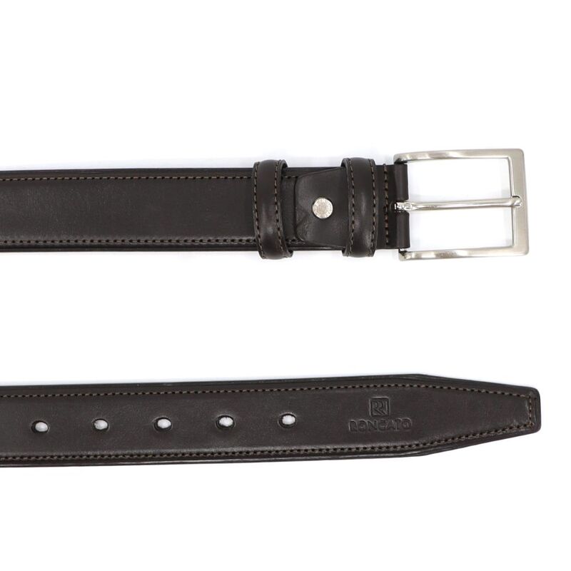 Upgrade your Acessory Game with a sleek Dark Brown Leather Belt, 130cm