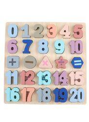 Large Alphabet Upper Case Letter and Number Wood Montessori Learning Board Educational Toys for Kids Set of 2