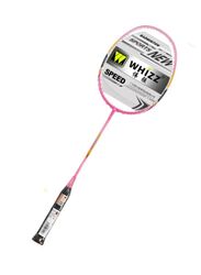 Whizz S520 Badminton Racket Set for Family Game, School Sports, Lightweight with Full Cover for Indoor and Outdoor Play, Intermediate, Senior Level, Pink