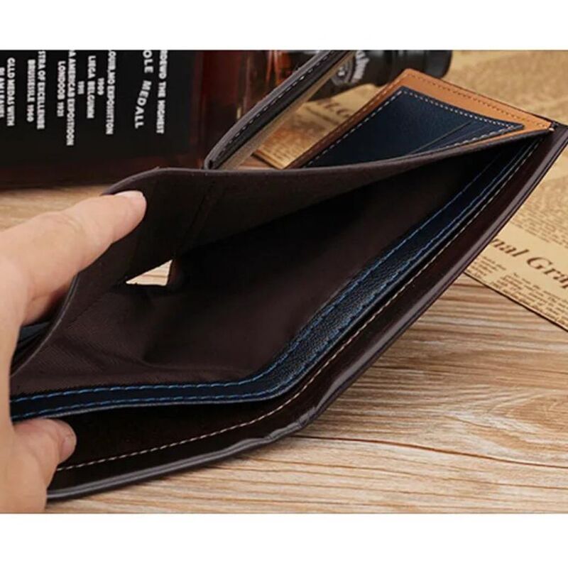 Premium Leather Wallet for Men - Stylish and Practical, Dark Blue