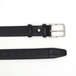 Classic and Timeless: Genuine Black Leather Cow Belt - A Versatile Accessory for Any Occasion, 130cm