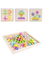 Two In One Memory Chess Clip Bead Game Baby Exercise Using Chopsticks Wooden Montessori Early Childhood Memory Training Toy