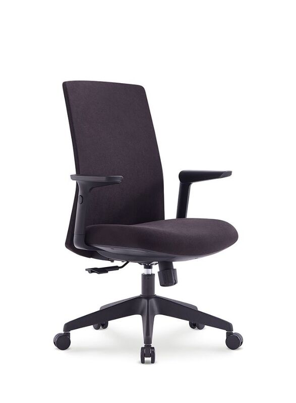 Middle Back Ergonomic Office Chair Without Headrest for Office, Home Office and Shops, Black